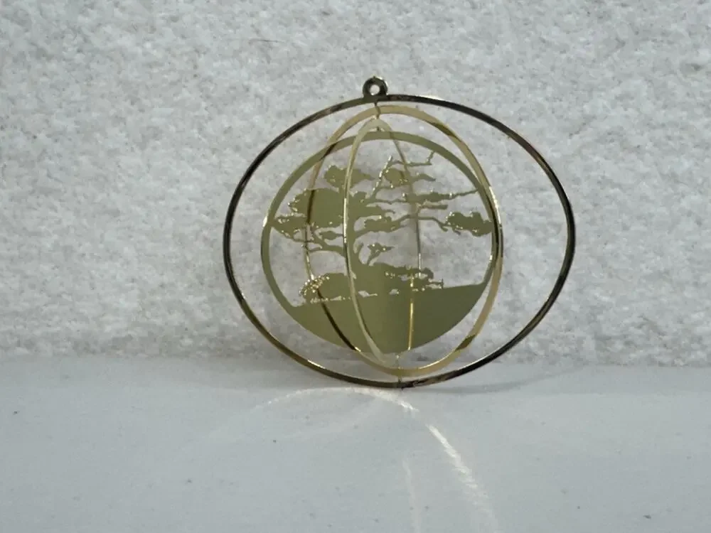 “Tree Of Life” 24K Gold Plated Ornament Tree Trimmers By JFS 3D Spinner Art VTG